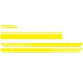D-936 Stripe Pattern Car Modified Decorative Sticker(Yellow)
