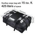 TIROL T24528 15 Cubic Foot Car Universal Rainproof Roof Luggage Outdoor Camper Roof Bag