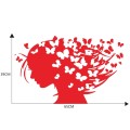D-956 Butterfly Girl Pattern Car Modified Decorative Sticker(Red)