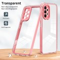 For Samsung Galaxy A52 5G / 4G 3 in 1 Clear TPU Color PC Frame Phone Case(Pink)