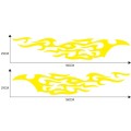 2 PCS/Set D-969 Flame Pattern Car Modified Decorative Sticker(Yellow)