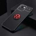 For OPPO Realme C30 Metal Ring Holder TPU Phone Case(Black+Red)