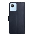 For OPPO Realme C30 Genuine Leather Fingerprint-proof Flip Phone Case(Blue)