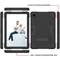 For Samsung Galaxy Tab A8 10.5 2021 X200 Contrast Color Robot Silicone + PC Tablet Case(Black)