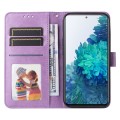 For Samsung Galaxy S20 FE / S20 FE 5G Embossed Sunflower Leather Phone Case(Purple)