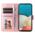 For Samsung Galaxy A73 5G Embossed Sunflower Leather Phone Case(Pink)