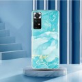For Xiaomi Redmi Note 11 Global IMD Marble Pattern TPU Phone Case(Green)