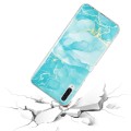 For Samsung Galaxy A70 IMD Marble Pattern TPU Phone Case(Green)
