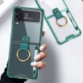 For Samsung Galaxy Z Flip4 GKK Airbag Protective Phone Case with Ring & Pen(Green)