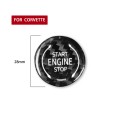 Car Carbon Fiber Engine Start Stop Ignition Button for Chevrolet Corvette C8 2020-2021(Black)