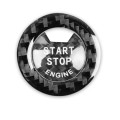 Car Carbon Fiber One-button Start Decorative Sticker for Infiniti Q50 2014-2020 / Q60 / QX60(Black)