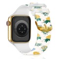Square Buckle Color Printing Watch Band For Apple Watch Series 9&8&7 41mm / SE 3&SE 2&6&SE&5&4 40mm