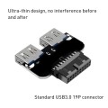 10 PCS 19/20Pin to Dual USB 3.0 Adapter Converter, Model:PH22