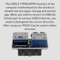 10 PCS 19/20Pin to Dual USB 3.0 Adapter Converter, Model:PH22C