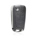 For Opel Car Foldable Blade Key Case with Screw Hole, Style:2-button HU100 without Slot