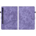 For Samsung Galaxy Tab S9+ Tiger Pattern Flip Leather Tablet Case(Purple)