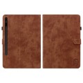 For Samsung Galaxy Tab S9+ Tiger Pattern Flip Leather Tablet Case(Brown)