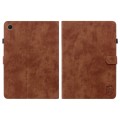 For Samsung Galaxy Tab 9+ Tiger Pattern Flip Leather Tablet Case(Brown)
