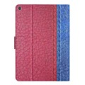 For Amazon Kindle Fire HD 8 2018/2017/2016 Stitching Solid Color Smart Leather Tablet Case(Rose Red)