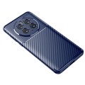 For Huawei Mate 50 Pro Carbon Fiber Texture Shockproof TPU Phone Case(Blue)