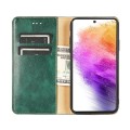 For Samsung Galaxy M13 Gloss Oil Solid Color Magnetic Flip Leather Phone Case(Brown)