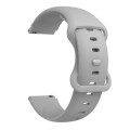 For Xiaomi Mi Watch 18mm Butterfly Buckle Silicone Watch Band(Grey)