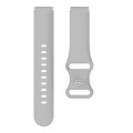 For Xiaomi Mi Watch 18mm Butterfly Buckle Silicone Watch Band(Grey)