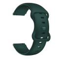 For Xiaomi Mi Watch 18mm Butterfly Buckle Silicone Watch Band(Valley Green)