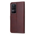 For Xiaomi Redmi K40S / Poco F4 Calf Texture Leather Phone Case(Brown)