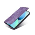 For Motorola Edge 30 RFID Anti-theft Brush Magnetic Leather Phone Case(Purple)