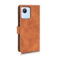 For Realme C30 Skin Feel Magnetic Flip Leather Phone Case(Brown)