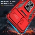 For Samsung Galaxy A12 5G/4G / M12 / F12 Armor PC + TPU Camera Shield Phone Case(Red)