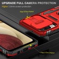 For Samsung Galaxy A12 5G/4G / M12 / F12 Armor PC + TPU Camera Shield Phone Case(Red)