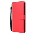 For Samsung Galaxy A73 5G 3 Card Slots Multifunctional Leather Phone Case(Red)