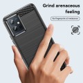 For vivo Y55 5G Brushed Texture Carbon Fiber TPU Phone Case(Black)