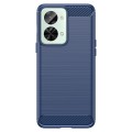 For OnePlus Nord 2T Brushed Texture Carbon Fiber TPU Phone Case(Blue)