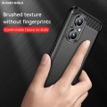 For OPPO Reno8 Lite Brushed Texture Carbon Fiber TPU Phone Case(Black)