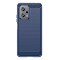 For Xiaomi Poco X4 GT Brushed Texture Carbon Fiber TPU Phone Case(Blue)