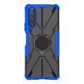 For Sony Xperia 10 IV Armor Bear Shockproof PC + TPU Phone Case with Ring(Blue)