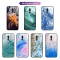 For Huawei Maimang 6 Marble Pattern Glass Protective Phone Case(Blue Ocean)