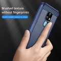 For Lenovo K12 / Motorola Moto E7 Brushed Texture Carbon Fiber TPU Phone Case(Blue)