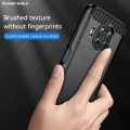 For Nokia X10 / X20 Brushed Texture Carbon Fiber TPU Phone Case(Black)