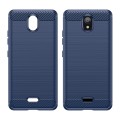 For Nokia C100 Brushed Texture Carbon Fiber TPU Phone Case(Blue)