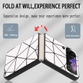 For Samsung Galaxy Z Flip4 Leather Shockproof Protective Phone Case(White Spider Net Texture)