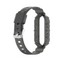 For Xiaomi Mi Band 5/6/7 Universal TPU Integrated Watch Band(Transparent Black)