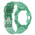 For Samsung Galaxy Watch5 40mm Silicone Integrated Watch Band(Transparent Green)