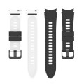 For Samsung Galaxy Watch5 Pro 45mm/5 44mm/5 40mm Two-color Silicone Strap Watch Band(Black White)