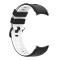 For Samsung Galaxy Watch5 Pro 45mm/5 44mm/5 40mm Two-color Silicone Strap Watch Band(Black White)
