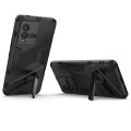 For vivo iQOO 10 PC + TPU Shockproof Case with Invisible Holder(Black)