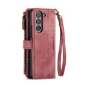 For Samsung Galaxy Z Fold5 CaseMe C30 Multifunctional Card Slots Zipper Phone Leather Phone Case(Red
